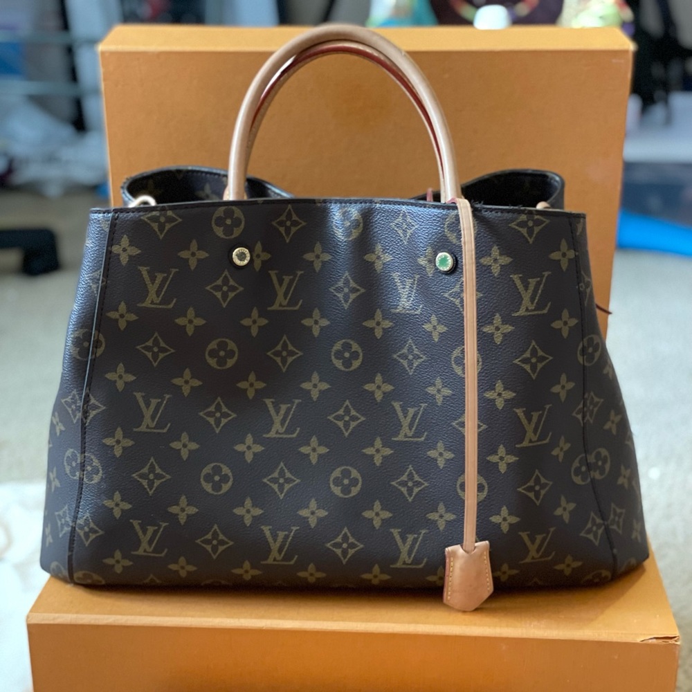Louis Vuitton shoulder bag MONTAIGNE GM, Authentic, vintage gently used